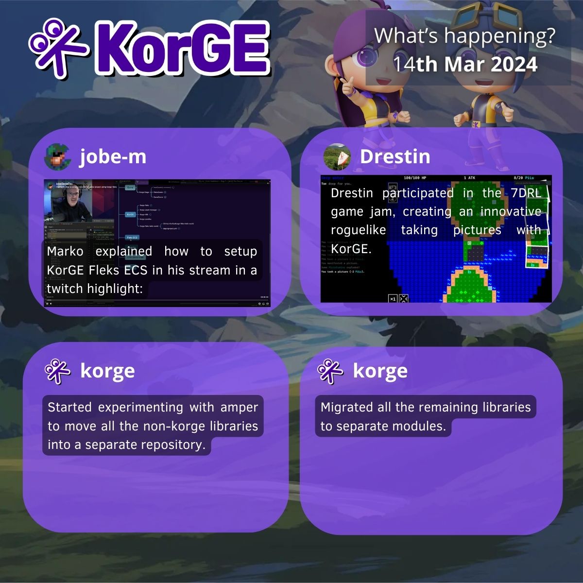 What's happening with KorGE 14th March 2024