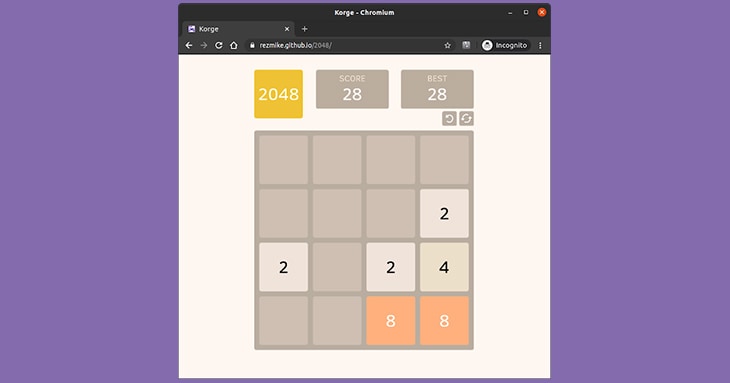 Showcase: RezMike's 2048 clone